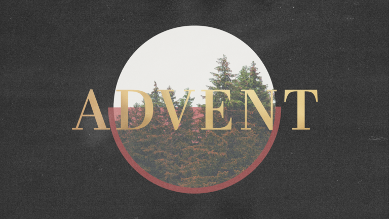 Advent Half Circle Pine Trees CMG Template title 768x432